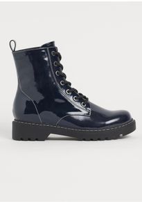 H&M Navy Biker Boots