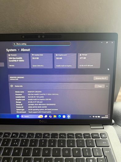 Dell Latitude 5430 Laptop i7/32GB/512SSD/FHD