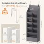 Hanging Shoe Storage Rack with 11 Pockets, 5 Layers Shoe Holder for Closet Door Includes Boots, Grey, 1 Pack Image 2