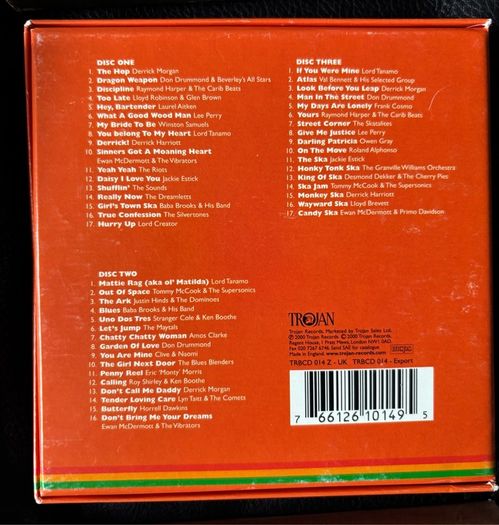 Mix of Trojan Records Ska and Reggae CD box sets