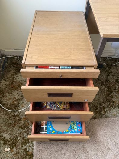 3-Drawer Cabinet & Matching Desk