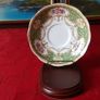 For Collectors Antique Queen Anne Regency Green Fine Bone China Gold Gilt Cabinet Tea Set Trio Made In England Image 4