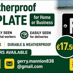 Custom eircode plate