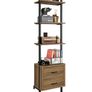 BRAND NEW Industrial 4Tier Ladder Shelf Bookshelf Wall Mounted Storage Rack &Fabric Drawer Image 4