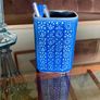 Vintage Rare Celtic Connemara Cobalt Blue Post Vase or Pen Toothbrush Holder Image 10