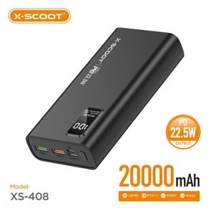 X Scoot Super Fast Charging Power Bank 20000mah PD 22.5 W Charge Up to 3 Devices At The Same Time