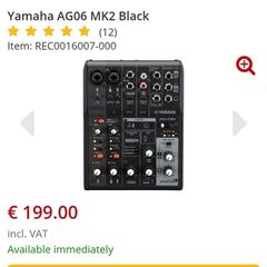 Yamaha Ag06 Brand New