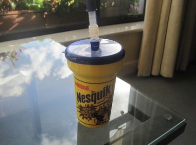 Vintage 90's Child's Nesquik Mug with Straw