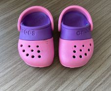 Pink infant crocs
