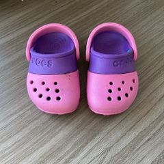 Pink infant crocs