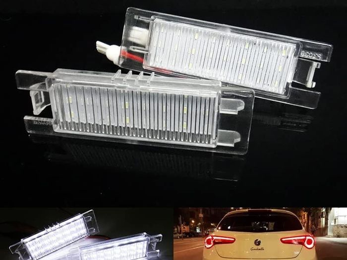 ALFA 2x LED Licence Number Plate Light White Canbus Fit For AR 147 156 159 166 Brera Giulietta GT Coupe Spider MiTo