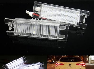 ALFA 2x LED Licence Number Plate Light White Canbus Fit For AR 147 156 159 166 Brera Giulietta GT Coupe Spider MiTo