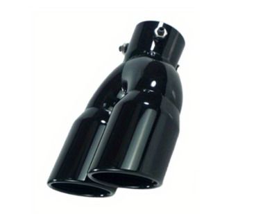 60mm Double Exhaust Tip - Black