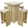 5 Piece Outdoor Dining Set Impregnated Pinewood Image 2