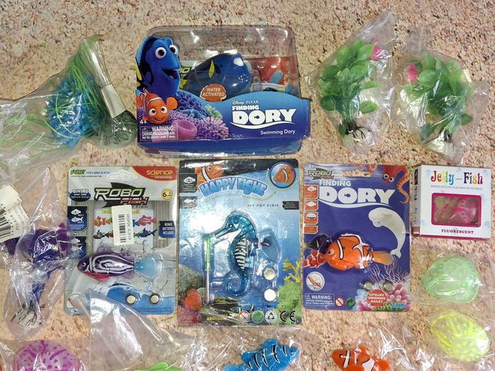 Finding Dory bundle - Robo Fishes Jellyfishes Robo Seahorse Aqua Plants RF102