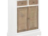 Sideboard White 60x30x80 cm Solid Wood