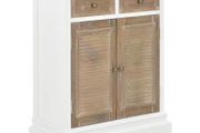 Sideboard White 60x30x80 cm Solid Wood