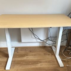SANODESK Electric Standing Desk, 110 x 54cm, Height Adjustable, Maple