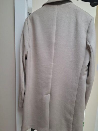 Reiss Gable Gents/Men's Wool Blend Ivory Overcoat