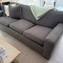 Pair of Crate & Barrel Grey Sofas One with Pull-Out Sofa Bed Good Condition Image 2