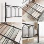 Double Metal Bed Frame 135 x 190 cm with Headboard and Footboard Heavy Duty Foundation,Metal Slat Support, Black Image 2