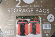 Set of x2 Christmas Storage Bags