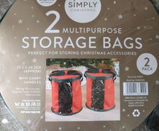 Set of x2 Christmas Storage Bags