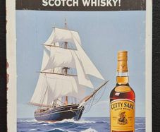 Cutty sark, scotch whisky, vintage style metal sign .