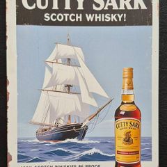 Cutty sark, scotch whisky, vintage style metal sign .