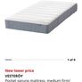 IKEA Single Malm bed  & mattress Image 2