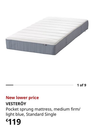 IKEA Single Malm bed  & mattress