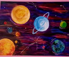SPACE acrylic painting