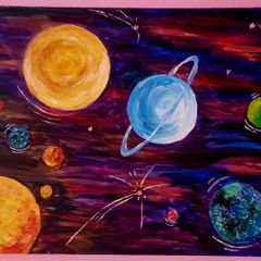 SPACE acrylic painting