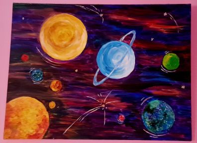 SPACE acrylic painting