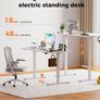 Height-Adjustable Electric Desk, 140x80 cm Sit-Stand Office Desk, Computer Desk Image 8