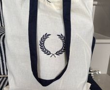 Ex display 600TC French navy Kingsize duvet cover and 2 kingsize pillowcases in tote bag