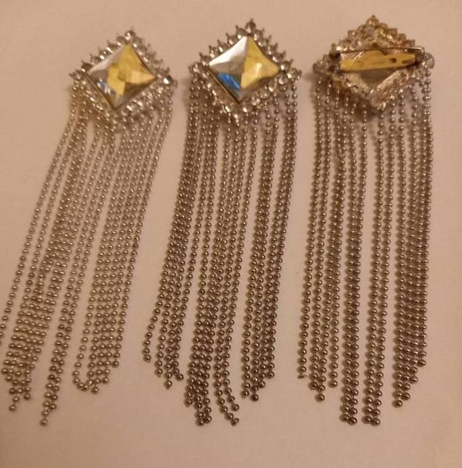 Faux Diamante Brooche X 3