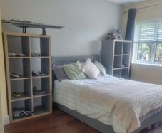 Grey Double Bed (4 drawers) and two matching units