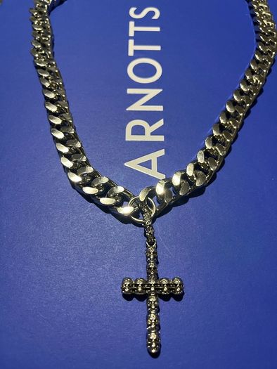Skulls In Cross Necklace chain