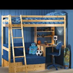 Thuka High sleeper with desk and sofa bed
