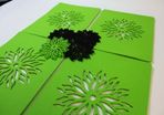 Placemats and Coaster Aster Flower Circle Felt Table Mats Set of 2 Laser Cut