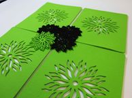 main image for ad Placemats and Coaster Aster Flower Circle Felt Table Mats Set of 2 Laser Cut