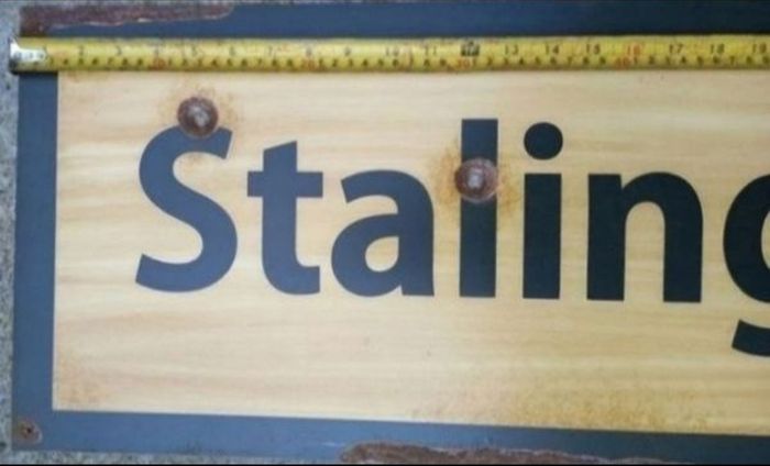 German ww2 ,steel stalingrad City sign. 1939/45 , (84x31cms)