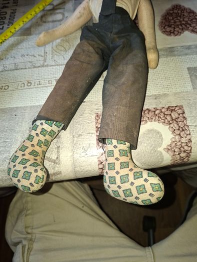 Antique Papier-Mache Character Doll, likely dating from the 1920s to 1940s