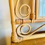 Vintage 1970s Bamboo Rattan Wall Mirror French Riviera Boho Image 3