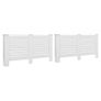 Radiator Covers 2 pcs White 152x19x81.5 cm MDF Image 2