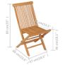 5 Piece Garden Dining Set Solid Teak Wood Image 10