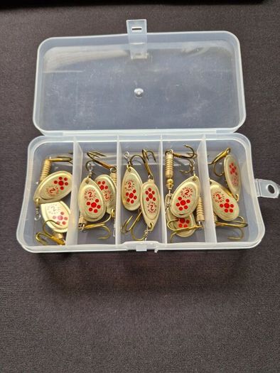 Gold Mepps Style Trout Fishing Spinners