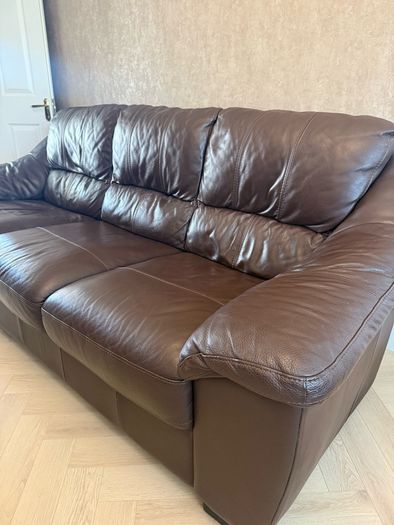 Leather suite of furniture