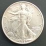 1942 Walking Liberty Silver Half Dollar Coin Image 2